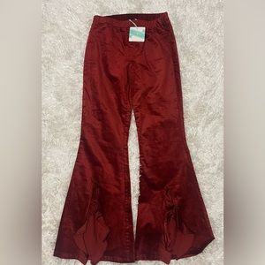 Umgee Red Velvet Pants
